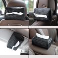 thumbnail image 3 of Soporte de papel para coche, duradero, parasol para coche, soporte para toallas de papel colgante, estuche de almacenamiento, a prueba de polvo, caja de pañuelos para coche que ahorra espacio, 3 of 4