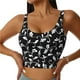 thumbnail image 1 of Fotbe Black White Leaves Sujetador Deportivo Largo sin Aros para Mujer con Almohadillas y Soporte Medio, Transpirable y Absorbente, Camiseta Tipo Chaleco o Tank Top-Small, 1 of 8