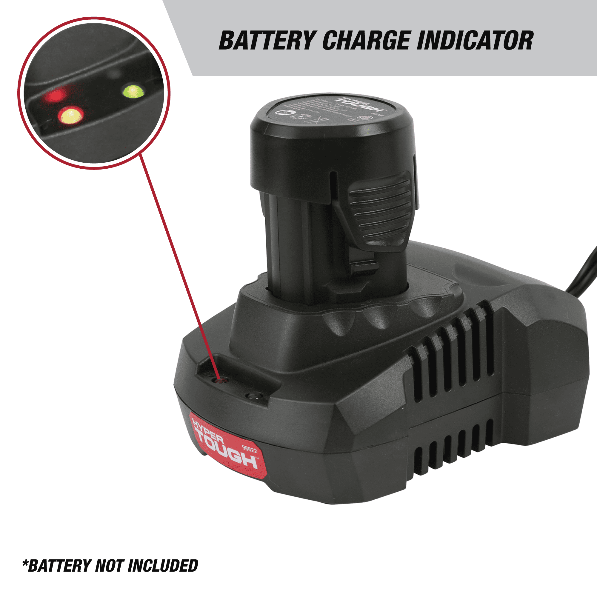 Hyper Tough 12V Max Fast Battery Charger for 12V Lithium-Ion