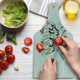 thumbnail image 3 of Fitness Cutting Board, Body Achieves What Mind Believes Calligraphy Inspiration, Decorative Tempered Glass Cutting and Serving Board, Wine Bottle Shape, Multicolor, by Ambesonne, 3 of 5