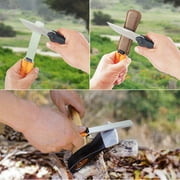 Sharpal 181N Dual-Grit Diamond Sharpening Stone with Leather Strop, Tool Sharpener for Knife, Axe, Lawn Mower Blade