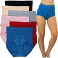 thumbnail image 1 of ToBeInStyle Women's 6 Pack High-Waist Compression Control Briefs - Plus Size 2X to 4X, 1 of 7