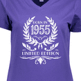 thumbnail image 4 of Inktastic Born in 1955 Limited Edition Women's V-Neck T-Shirt, 4 of 5