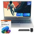 thumbnail image 1 of acer Aspire Lite 15.6" FHD Laptop, Intel i7-1255U, 64GB RAM, 2.16TB Storage(2TB SSD+160GB Docking Station Set), Intel Iris Xe Graphics, Backlit Keyboard, Wi-Fi 5, Win 11 Pro, Gray, 1 of 9