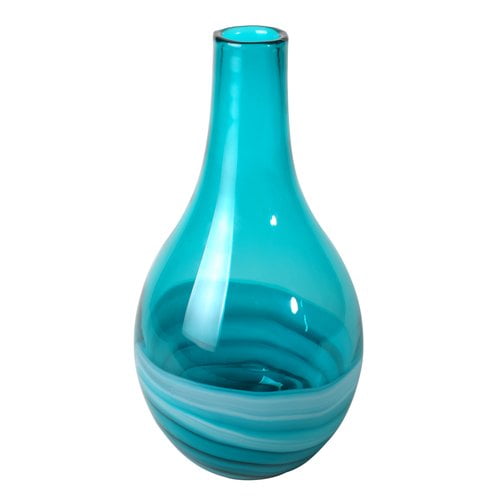 Lerman Decor Marble Style Glass Vase, 1 Each
