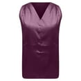 thumbnail image 4 of MIXUE Womens Summer Tops Summer Solid Color V Neck Sleeveless Stylish Casual Tee Shirts Activewear,Purple,S, 4 of 4