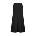 thumbnail image 6 of Busydd Summer Dresses for Women 2025 Solid Color Round Neck Spring Dress Casual Loose Sleeveless Sundresses for Women Trendy Cotton Linen Mini Dress with Pockets, 6 of 7