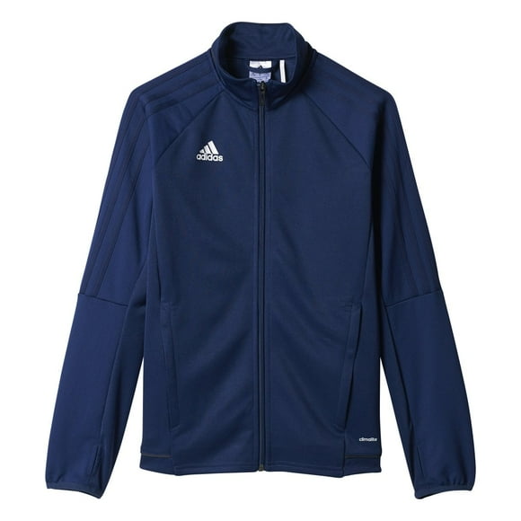 adidas Youth Tiro 17 Training Jacket (Medium, DkBlue/DkGrey/White)