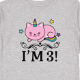 thumbnail image 4 of Inktastic Third Birthday Cat Unicorn Girls Long Sleeve Toddler T-Shirt, 4 of 5