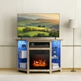 thumbnail image 4 of Costway Fireplace TV Stand with Led Lights & 18" Electric Fireplace for Tvs up to 50", 4 of 10