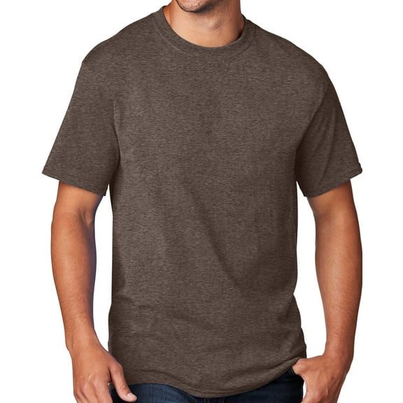 Men's Regular Guy Classic T-shirt, Small Heather Dark Chocolate Brown