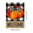 thumbnail image 3 of DefiDgd 12x18inch Bow Pumpkin Pattern Garden Flag,Double Sided Fall Yard Banner Decorative Flag for Thanksgiving Lawn Porch Patio Outdoor Garden Holiday Home Decoration(E), 3 of 6