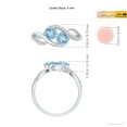 thumbnail image 4 of Angara Natural 0.8 Ct. Aquamarine with Diamond Classic Ring in Sterling Silver for Women (Ring Size: 12), 4 of 9