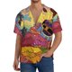 thumbnail image 1 of Balery Beautiful African Woman Camisa Casual de Manga Corta con Botones para Hombre, Texturizada, Estilo Cubano, para Playa, Verano-Medium, 1 of 5