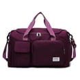 thumbnail image 1 of LHSHID Large Foldable Travel Duffel Bag, Sports Tote Gym Bag with Wet Pocket, Carry on Hospital Bags, Shoulder Weekender Overnight Bag for Women and Men, 1 of 6