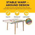 thumbnail image 4 of Gnomes Easter Table Cloths for 5 Foot Rectangle Tables, Eggs Tulips Spring Floral Rustic Patio Waterproof Elastic Fitted Tablecloths, Washable Rectangular Table Cover for Camping, 4 of 8
