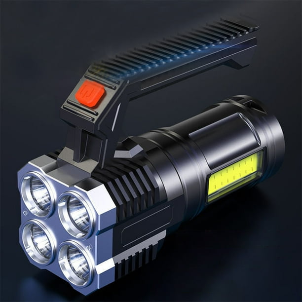 Xihbxyly Linterna Led Explosiva, Lámpara Recargable para Exteriores, Súper Brillante, Carga Rápida Por Usb, 4 Modos de Luz, Material Abs Duradero, Ideal para Camping y Senderismo, Indicador de Potenc