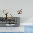 thumbnail image 2 of 3 Pieces Deer Sculpture Statue Horse Figurine Resin Material for Living Room Bookcase Tabletop Decor, 2 of 8