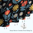 thumbnail image 6 of Pioneer Flower Floral Print Pattern Shower Curtain 84"x72", Bathroom Decorative Shower Curtain Set with 12 Hooks, Waterproof Washable, 6 of 6