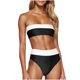 thumbnail image 2 of Trajes de baño para mujer, Trajes de baño para mujer, Conjunto de bikini de moda para mujer, Traje de baño de dos piezas de color liso, Traje de baño para mujer, 2 of 9