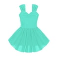 thumbnail image 3 of Xnihocha Kids Girls Chiffon Ballet Leotard Sleeveless Camisole Lyrical Dress Dancewear Green 10, 3 of 7