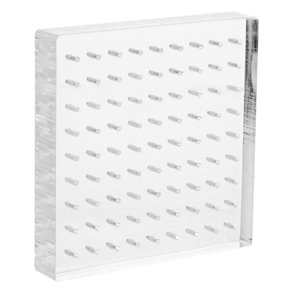 STOBOK Clear Acrylic Display Stand White Elegant Design for Store and Home Decoration