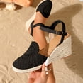 thumbnail image 4 of YLYL Espadrille Sandals for Women Arch Support Closed Toe Platform Wedge Heel Ankle Strap Summer Dress Shoes, 4 of 6