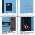 thumbnail image 3 of MECOLOR-Metal nursery shcool Locker for Girls boys Bedroom and Playroom Storage for Clothes,Bags,Toys and Book (Blue, P6D-Padlock), 3 of 12
