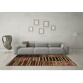 thumbnail image 3 of Ahgly Company Indoor Round Patchwork Brown Transitional Area Rugs, 5' Round, 3 of 4