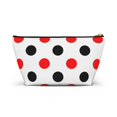 thumbnail image 3 of Red Black Polka Dots Makeup Bag Cosmetic Bag Accessory Pouch, 3 of 4