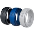 thumbnail image 1 of Rinfit Silicone Rings for Men - Mens Silicone Wedding Band - Infinity Silicone Ring Men - Rubber Wedding Rings - Patented Design - SetG, Size 10, 1 of 4