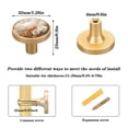 thumbnail image 3 of Peony Flowers Cabinet Knobs Kitchen Drawers Knobs Door Round Pulls Knob Handles Dresser Cupboard Wardrobe Decorative Set of 4, 3 of 9