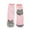 Pink, variant on Daznico Women Mid Crew Ribbed Socks Stripe Cartoon Cat Face Novelty Print Soft Breathable Stretch Stockings for Girls Daily Casual Cute Outfit Matching