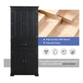 thumbnail image 4 of GDF Studio Bathroom Storage Cabinet with Doors and Drawer, Adjustable Shelf and Storage Rack, Black, 4 of 8