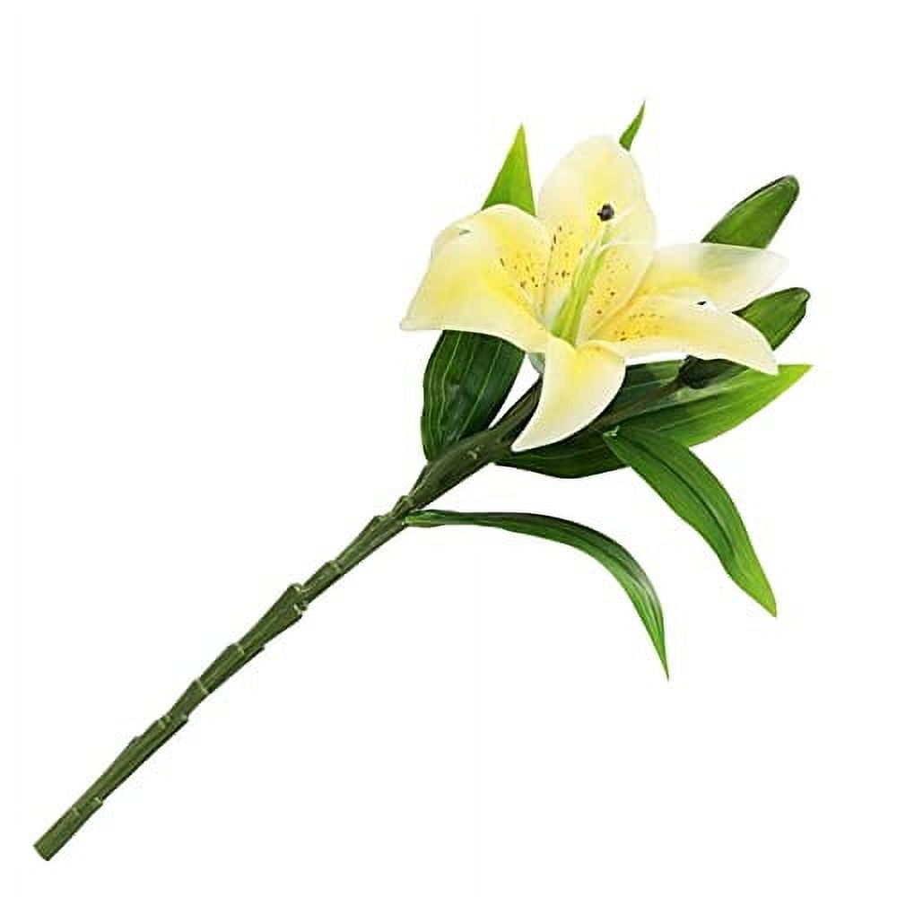 Haobase 8Pcs Artificial Tiger Lily Flowers Real Touch Lilies Flower Bouquet Fake Flowers for Home Wedding Party Office Decor