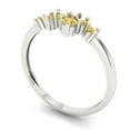 thumbnail image 2 of 0.17 ctw Wedding Band for Women - 18K White Gold Natural Citrine Stackable Eternity Ring, 2 of 6