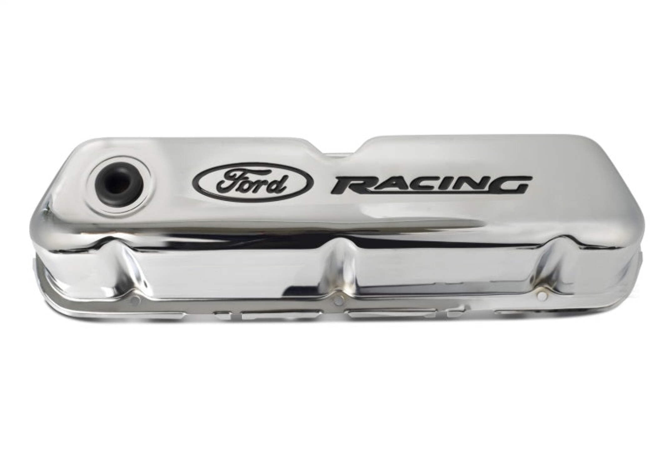 Ford FRD302-071 Steel Valve Cover Set with Ford Racing Logo, Chrome