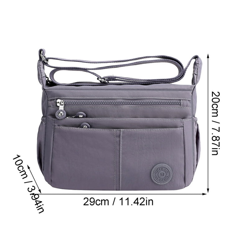 Szxzygs Sling Bag for Women,Nylon Cloth Bag One Shoulder Bag Lightweight Tote Bag Large Capacity Bag Multi Pockets Large Capacity Waterproof Casual