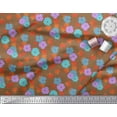 thumbnail image 2 of Soimoi Silk Fabric Leaves & Floral Clip Art Printed Craft Fabric by the Yard 42 Inch Wide, 2 of 3