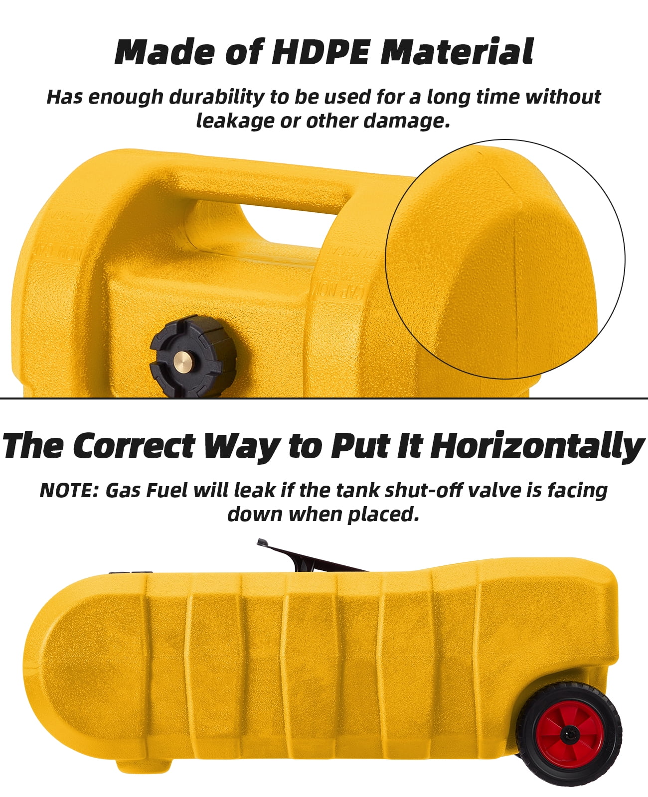 Eastvita, 15 Gallon Gasoline Caddy Tank Scarlet