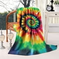 thumbnail image 2 of Rainbow Tie Dye Mandala Pattern Blanket,Comfortable Soft Lamb Wool Throw Blanket,All Season,Warm Lightweight Blankets for Sofa Bed Couch Living Room Chair,60"x80", 2 of 4