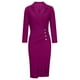 thumbnail image 4 of Vestidos Para Mujer Ropa de Negocios Solapa Color Sólido Botón de Manga Larga Vestido Ajustado Odeerbi  ODB184374, 4 of 9
