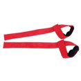 thumbnail image 4 of Correas de peso muerto de algodón que mejoran el agarre Correas de levantamiento de muñeca de tracción dura ajustables multifuncionales para entrenamiento de fuerza con mancuernas en barra Rojo, 4 of 5