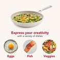 thumbnail image 6 of KitchenAid Hard-Anodized Ceramic Induction Skillet, 10-Inch, Porcelain White, 6 of 11
