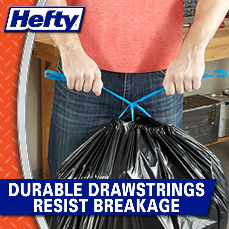 Hefty 30-Gallons Clear Outdoor Plastic Recycling Drawstring Trash Bag  (36-Count) in the Trash Bags department at