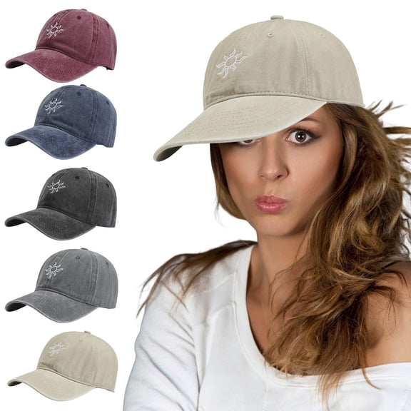 Only Moment Beige Men Quick Dry Baseball Cap Polyester,Cotton Distressed Low Profile Western Baseball Cap with Mesh, Trendy and Adjustable Fit One Size