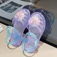 thumbnail image 5 of CYRBOKO Little Girls Summer Jelly Sandals, Beach Soft Soled Closed Toe Princess Flat Shoes Purple Size 10(Little Kids), 5 of 9