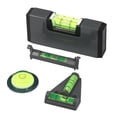 thumbnail image 1 of Mistaha Portable Magnetic Bubble Level Tool Set - 4-in-1 Mini Level with Magnet for Iron, T Level, Hanging Line, Circular - Grey - High Precision Measurement - Compact and Travel-friendly - Versatile, 1 of 7