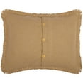 thumbnail image 5 of VHC Brands Burlap Pillow Sham Cover with Fringed Ruffle Cotton Farmhouse Decor Button, 5 of 7