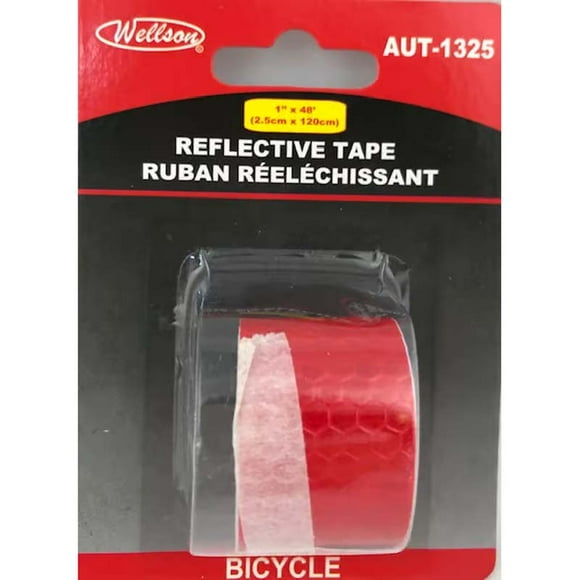 AUT-1325 - TAPE REFLECTIVE 1X48 INCHES RED 2.5CM WIDE 120CM LONG